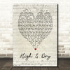 High & Dry Radiohead Script Heart Quote Song Lyric Print