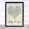 Gerald Levert Baby U Are Script Heart Song Lyric Print