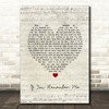 If You Remember Me Barry Manilow Script Heart Song Lyric Print