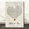James Blunt Shine On Script Heart Song Lyric Print