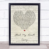 Van Morrison Steal My Heart Away Script Heart Song Lyric Quote Print