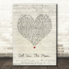 Kina Get You The Moon Script Heart Song Lyric Print