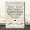 Louise Redknapp Light of My Life Script Heart Song Lyric Print