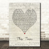 Niall Horan This Town Script Heart Song Lyric Print