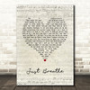 Pearl Jam Just Breathe Script Heart Song Lyric Print