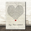 Plain White T's Hey There Delilah Script Heart Song Lyric Print