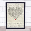 Plain White T's Hey There Delilah Script Heart Song Lyric Print