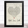 Alexander 23 IDK You Yet Script Heart Song Lyric Music Art Print
