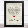 Alice Boman Waiting Script Heart Song Lyric Music Art Print