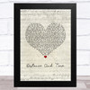 Alicia Keys Distance And Time Script Heart Song Lyric Music Art Print