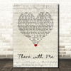 Dub FX There with Me Script Heart Song Lyric Music Art Print