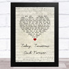 Elvis Presley Today, Tomorrow And Forever Script Heart Song Lyric Music Art Print