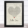Fabolous Into You Script Heart Song Lyric Music Art Print