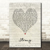 Gabby Barrett Strong Script Heart Song Lyric Music Art Print