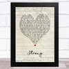 Gabby Barrett Strong Script Heart Song Lyric Music Art Print