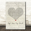Hugh Grant Pop! Goes My Heart Script Heart Song Lyric Music Art Print