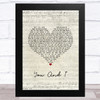 Ingrid Michaelson You And I Script Heart Song Lyric Music Art Print