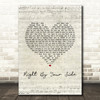 James Morrison Right By Your Side Script Heart Song Lyric Music Art Print
