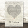 Jay Z 99 Problems Script Heart Song Lyric Music Art Print