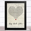 Jimmy Dean Big Bad John Script Heart Song Lyric Music Art Print