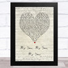 Joe Dolan It's You, It's You,It's You Script Heart Song Lyric Music Art Print