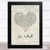 Anti Nowhere League So What Script Heart Song Lyric Music Art Print