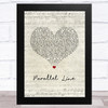 Keith Urban Parallel Line Script Heart Song Lyric Music Art Print