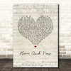 Kenny Chesney Here And Now Script Heart Song Lyric Music Art Print