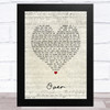Kings Of Leon Over Script Heart Song Lyric Music Art Print
