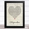 Lady Gaga Alejandro Script Heart Song Lyric Music Art Print