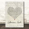 Michael Jackson Liberian Girl Script Heart Song Lyric Music Art Print