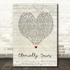 Motionless In White Eternally Yours Script Heart Song Lyric Music Art Print