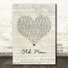 Neil Young Old Man Script Heart Song Lyric Music Art Print