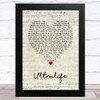 Oh Wonder Ultralife Script Heart Song Lyric Music Art Print