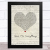 Pitbull Give Me Everything Script Heart Song Lyric Music Art Print