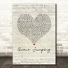 Plan B Queue Jumping Script Heart Song Lyric Music Art Print
