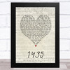 Selfish Things 1435 Script Heart Song Lyric Music Art Print
