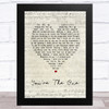 Shane MacGowan & Máire Brennan You're The One Script Heart Song Lyric Music Art Print