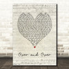 Ben Rector Over and Over Script Heart Song Lyric Music Art Print