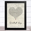 Beverley Knight Greatest Day Script Heart Song Lyric Music Art Print