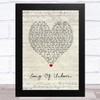 Steven Wilson Song Of Unborn Script Heart Song Lyric Music Art Print
