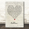 The Blues Brothers Rollin' Script Heart Song Lyric Music Art Print