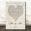 Tom Grennan Little By Little Love Script Heart Song Lyric Music Art Print