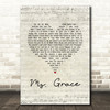 Tymes Ms. Grace Script Heart Song Lyric Music Art Print