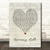 Vampire Weekend Harmony Hall Script Heart Song Lyric Music Art Print