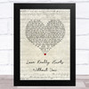Billy Ocean Love Really Hurts Without You Script Heart Song Lyric Music Art Print