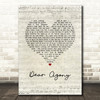 Breaking Benjamin Dear Agony Script Heart Song Lyric Music Art Print