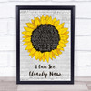 Johnny Nash I Can See Clearly Now Grey Script Sunflower Song Lyric Print