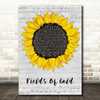 Eva Cassidy Fields Of Gold Grey Script Sunflower Song Lyric Music Art Print