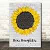 Halestorm Dear Daughter Grey Script Sunflower Song Lyric Music Art Print